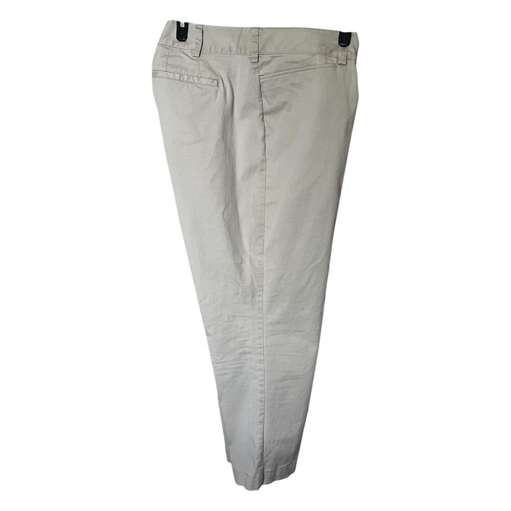 Lands' End Cotton-Blend Light Tan Mid-Rise Straight Leg Chino Pants Size 22W